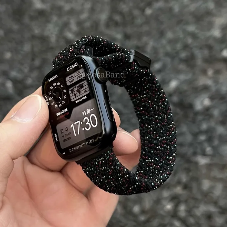 SosaBand质感尼龙编织磁吸适用苹果S11手表带10AppleWatchultra3i