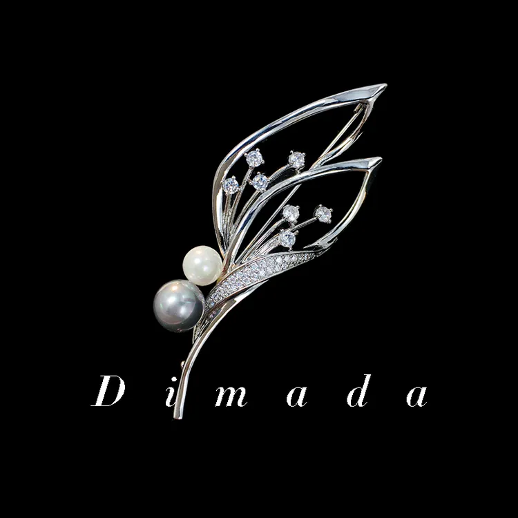 合金胸针 d1117镂空树叶胸针高档女胸花别针精致奢华叶子配饰新款