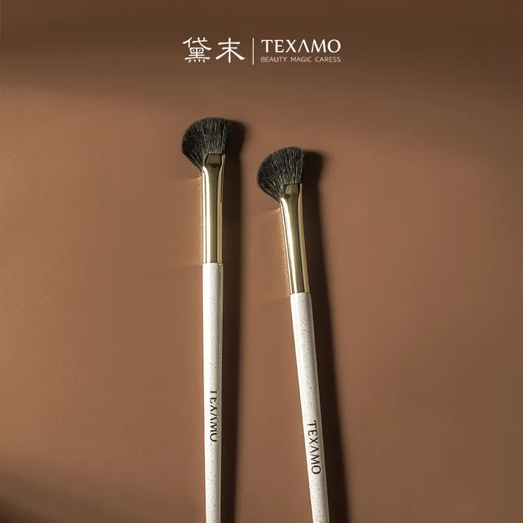 Texamo/黛末A320半扇形鼻影刷斜头指腹修容刷高光眼影化妆刷