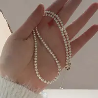 【鱼先生】双11赵露思高品质18k金4-5天然淡水珍珠项链诸暨baby珠