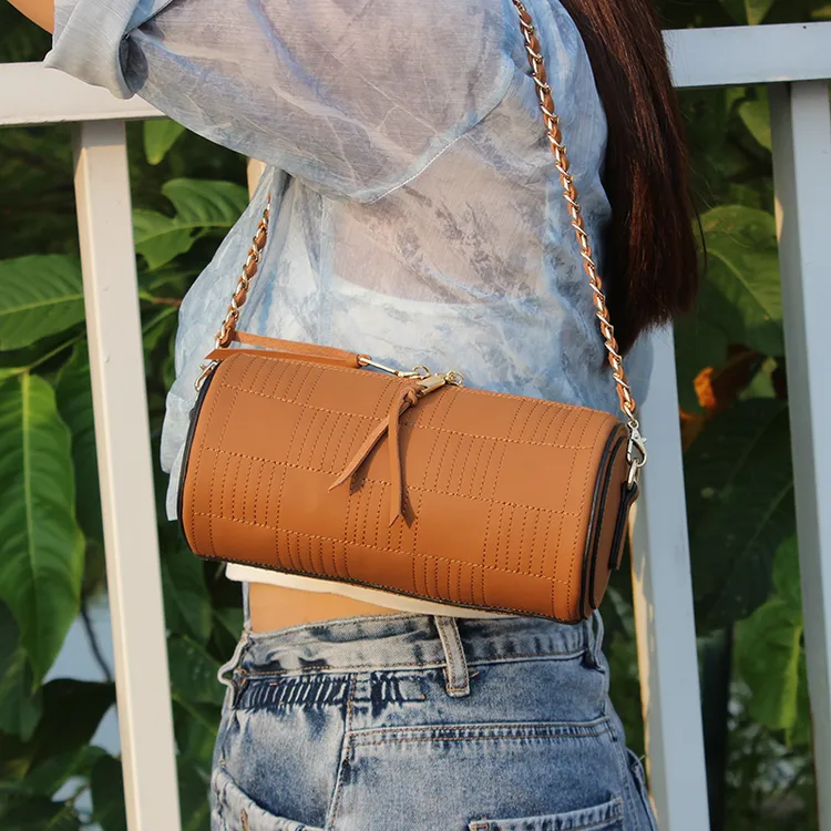 大枫哥真皮直播专享时尚百搭圆筒包女斜挎单肩包小包包韩版腋下包