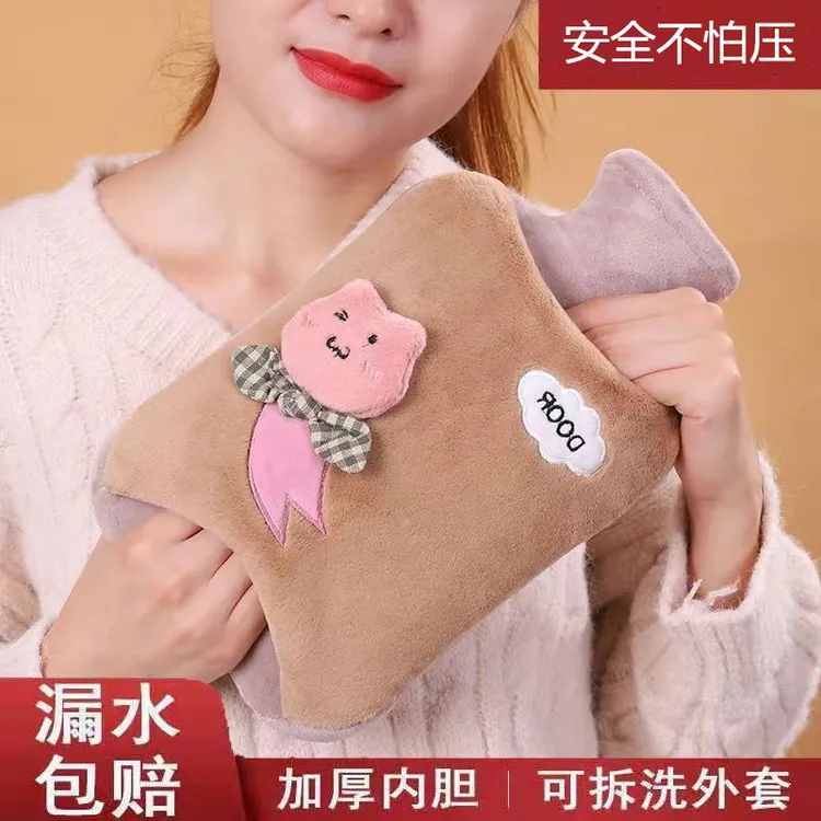 热水袋注水式姨妈暖肚热水袋灌水正品防爆大小号容量暖脚神器双插