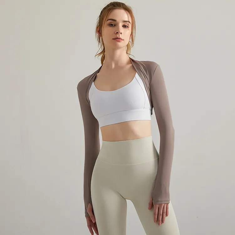 舞蹈披肩运动上衣女开衫健身披肩短款优雅瑜伽速干小坎肩瑜伽服