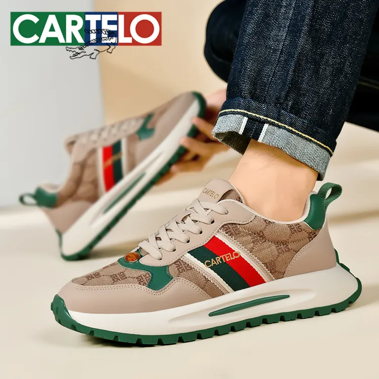 CARTELO/卡帝乐鳄鱼春季男士百搭轻奢休闲鞋时尚轻便厚底增高男鞋商品图