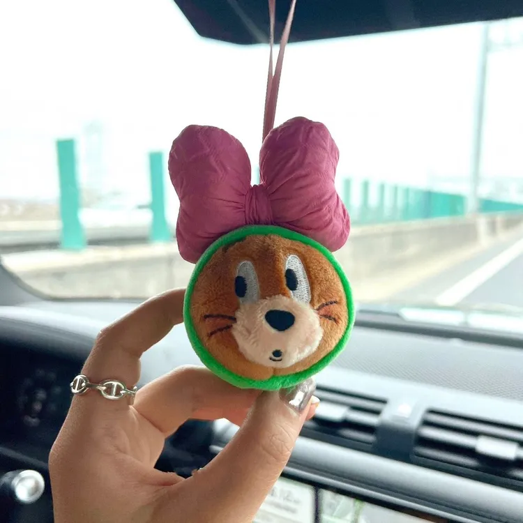 猫和老鼠变形系列杰瑞毛毛虫毛绒玩偶汽车钥匙扣包包挂件生日礼物