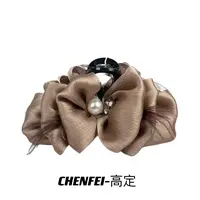 A绢纱泡泡抓夹气质高级感后脑勺盘发鲨鱼发夹年新款头饰2177