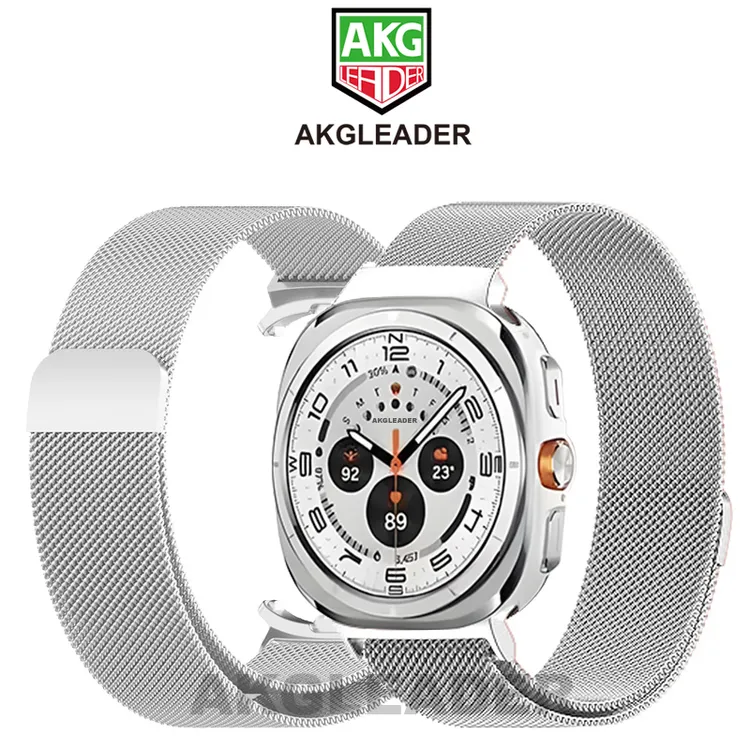 AKGLEADER适用三星watch7/8 classic米兰磁吸手表表带ultra腕带