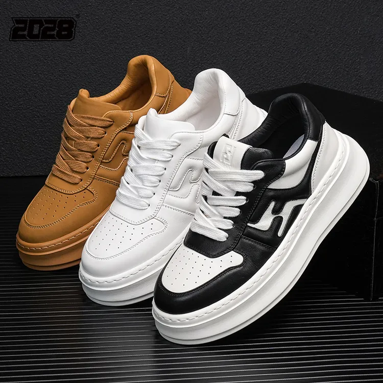 2025秋冬款男鞋隐形增高鞋运动休闲鞋时尚潮鞋百搭潮流皮鞋板鞋