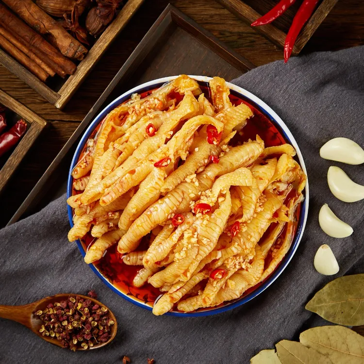 【兴食尚】柠檬酸辣味  无骨鸡爪2斤装 开袋即食现货