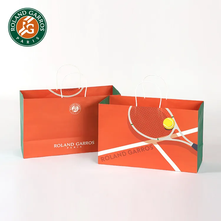 罗兰加洛斯法网牛皮纸大号袋子手提纸袋购物袋