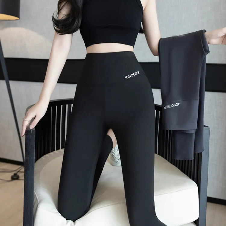 23加绒加厚鲨鱼裤女外穿秋冬2023新款高腰打底裤特厚保暖小脚裤