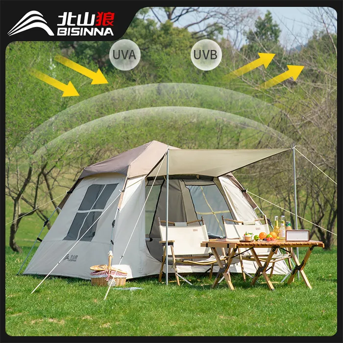 北山狼帐篷户外露营折叠便携式野营过夜加厚黑胶防雨自动装备全套