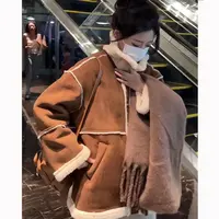 请叫我大韩 《雪域奶盖》冬新款一体加绒加厚上衣宽松保暖外套7311