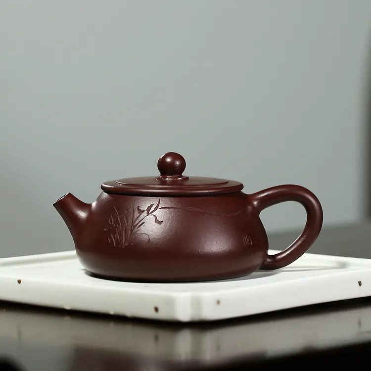 140cc宜兴茶具紫砂壶小容量纯手工泡茶壶汉瓦壶 石瓢壶手制茶具
