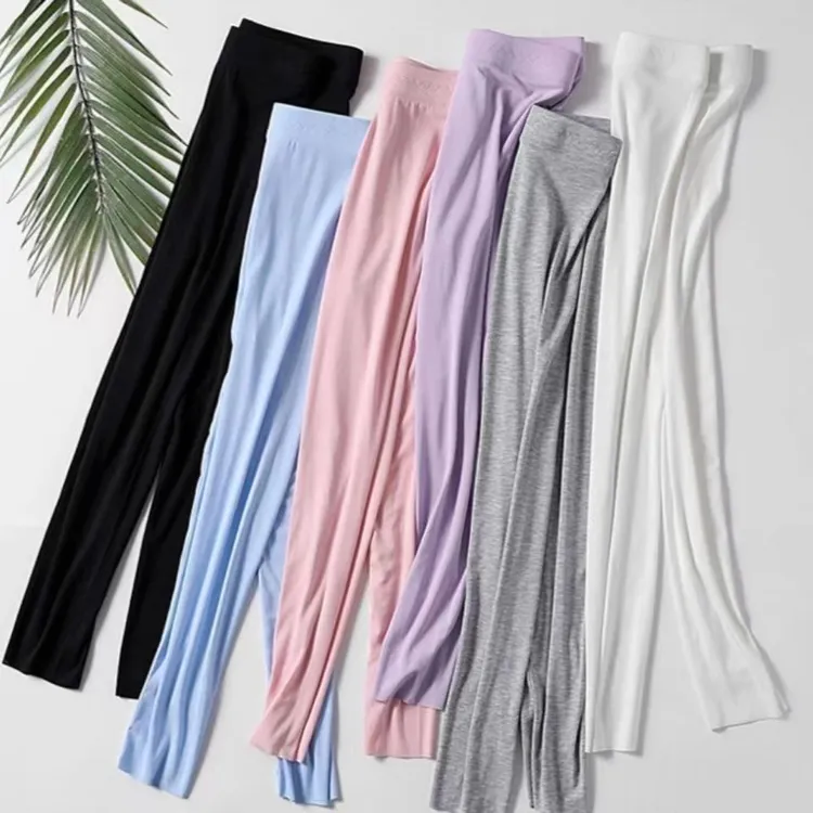 儿童莫代尔打底裤薄款纯色男童女童中大童百搭儿童打底裤睡裤