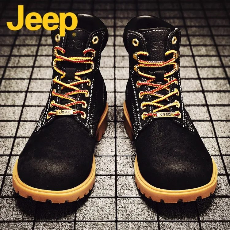 JEEP/吉普吉普马丁靴2024年新款夏季经典品牌大黄鞋男士工装鞋