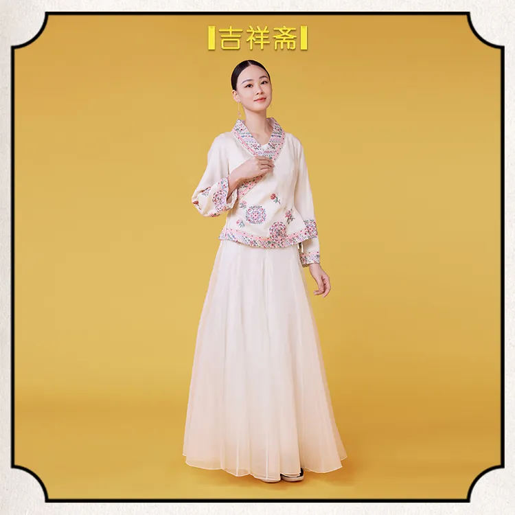 |吉祥斋|昕莹坊收身上衣桑蚕丝团花刺绣中式国风女装中式上衣女款