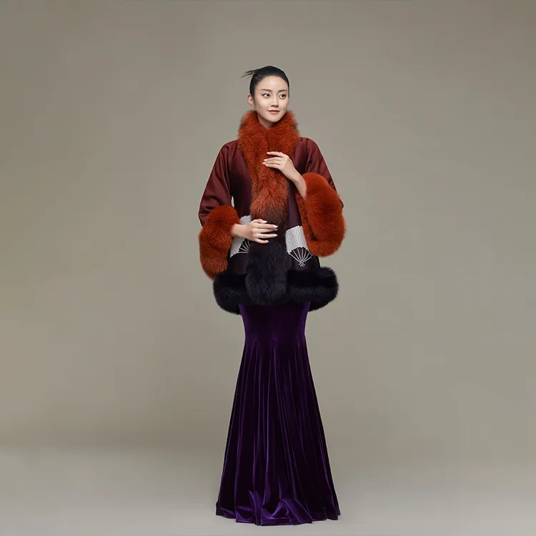 吉祥斋女装姮娥宫上衣棉衣桑蚕丝秋冬新款桑蚕丝外套国风礼服正品