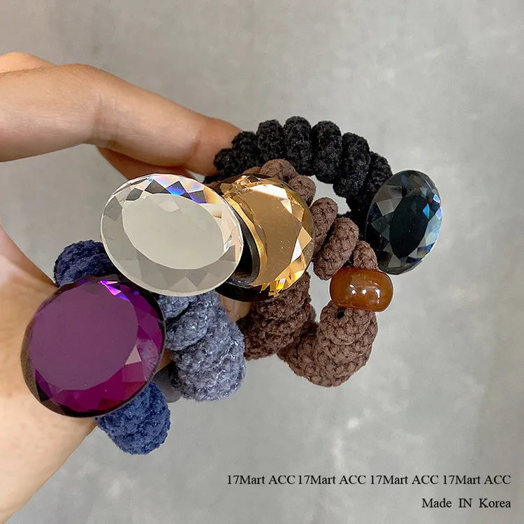 韩国电话线皮筋进口发饰雪尼尔舒适不伤发头饰发圈发绳