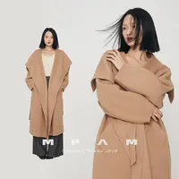 MPAM秋冬双面呢羊毛大衣宽松显瘦中长款毛呢外套1105