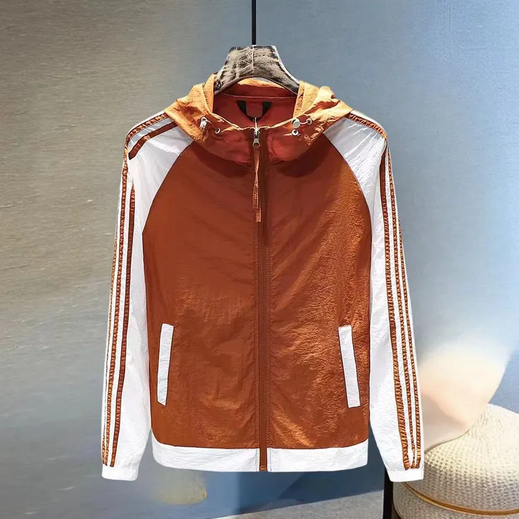 夏季薄款冰丝防晒衣男宽松连帽防紫外线超薄透气骑车防晒服外套潮