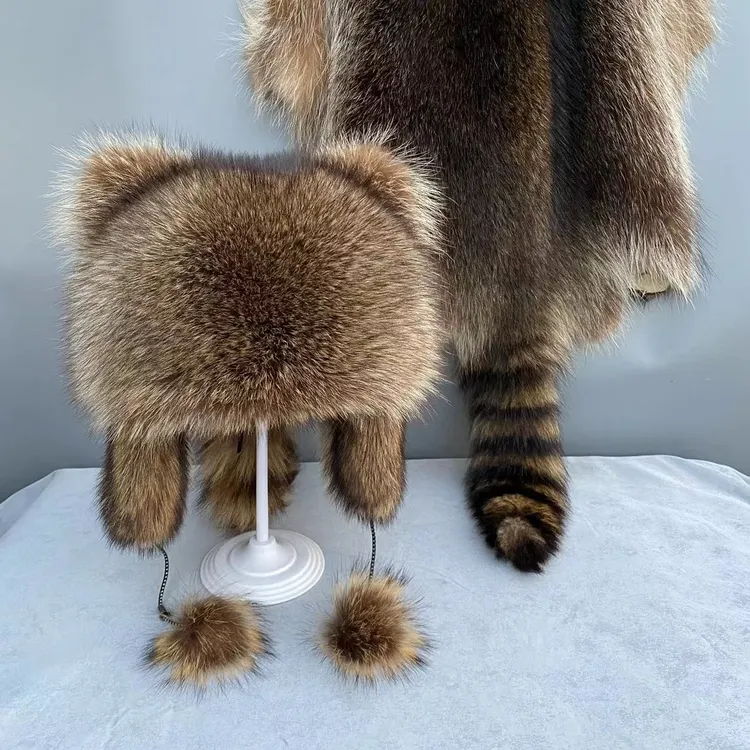 凯豪硕齐冬季新款小浣熊亲子款帽子秋冬网红时尚可爱保暖儿童加厚