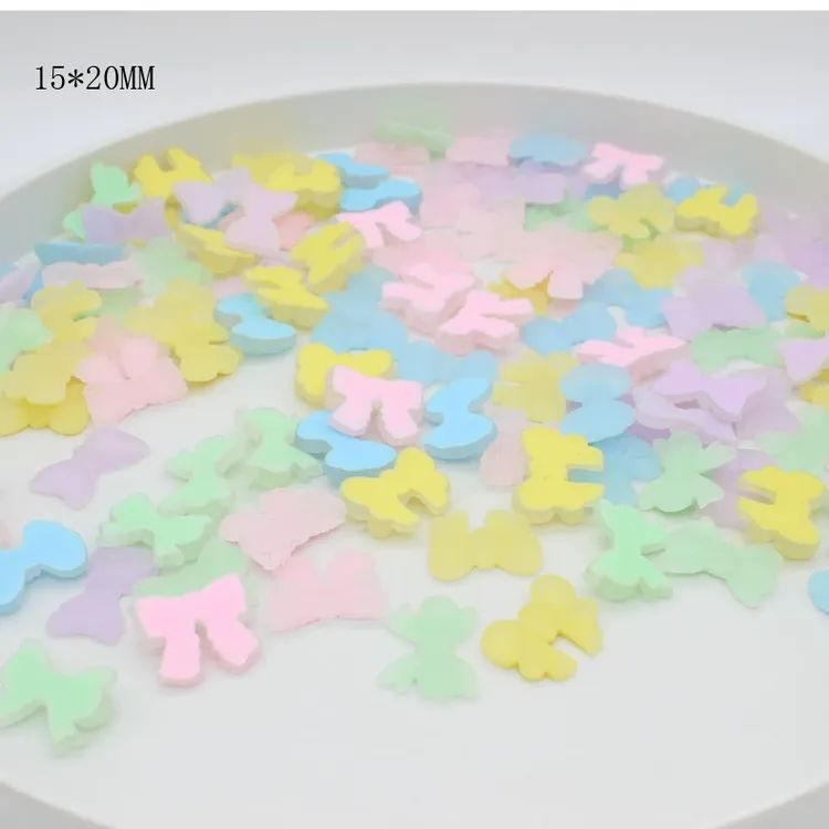 1264树脂蝴蝶结糖果色发饰手工DIY饰品配件手机壳贴片