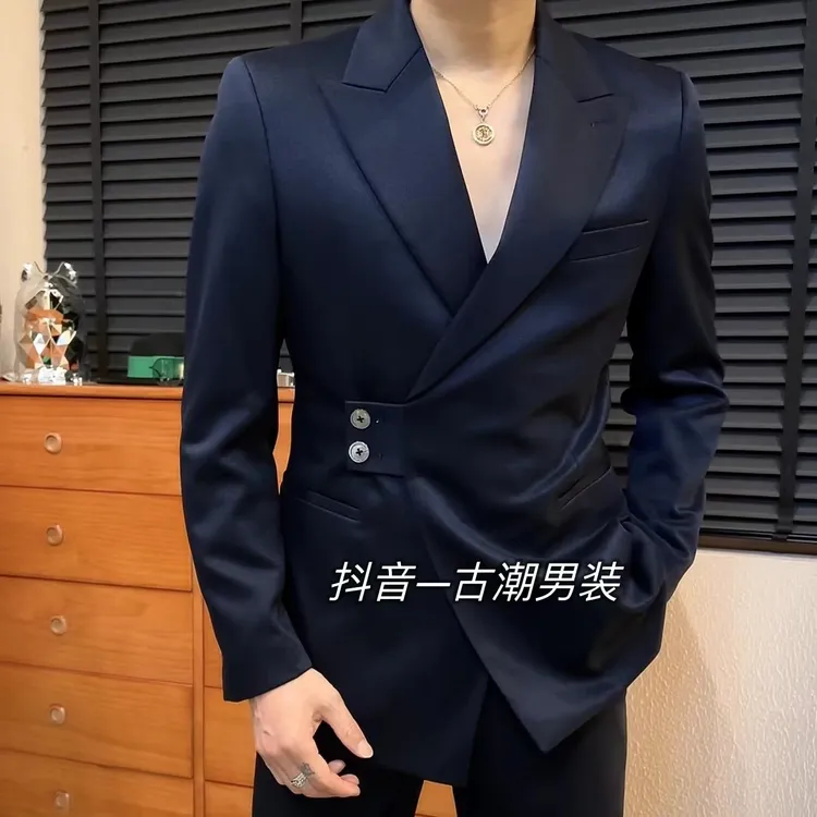 【Gc-古潮 】--上新-简约设计师款单边扣时尚轻奢气质款西服套装