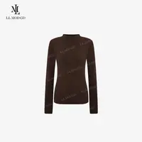 LL·MOD·GD时尚百搭宽松高级感长袖打底半高领上衣LL-252671