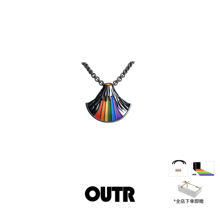 OUTR 钛钢项链 「熔彩火山」项链高级原创设计师品牌
