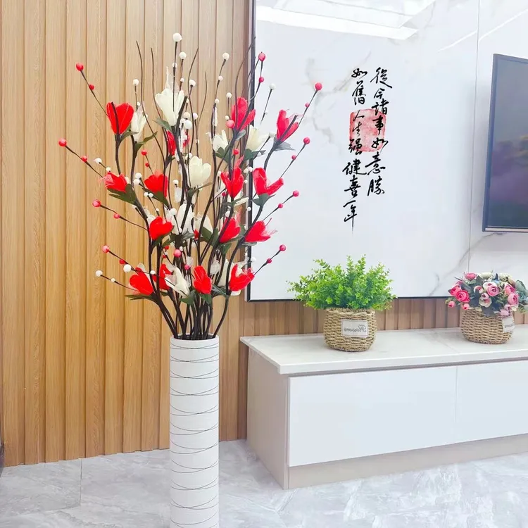客厅落地花摆件客厅装饰花新房乔迁摆件干花花束家居装饰花插花
