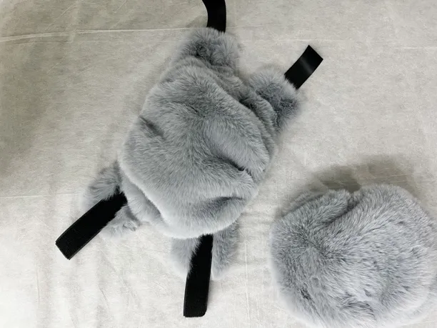 加绒加厚护膝盖关节男女士可爱骑车外穿保暖防寒粘扣护腿防滑秋冬