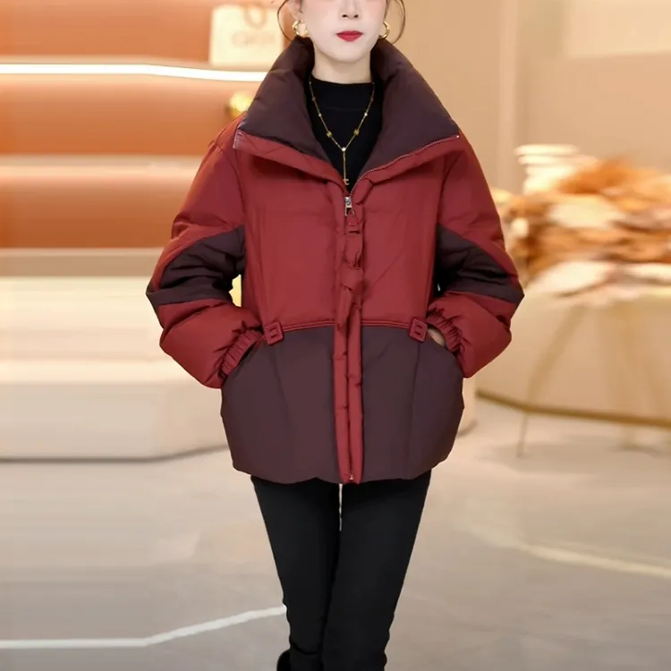 免洗保暖羽绒服女士2025冬季新款韩版时尚百搭宽松加厚白鸭绒外套