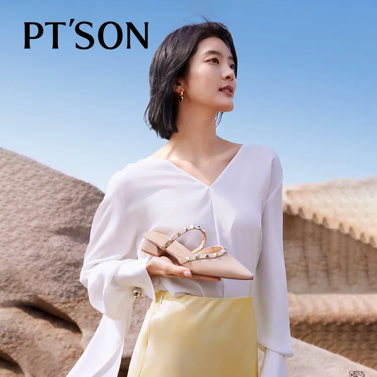 羊皮包头拖鞋旅游春夏新中低跟气质粗跟铆钉凉鞋