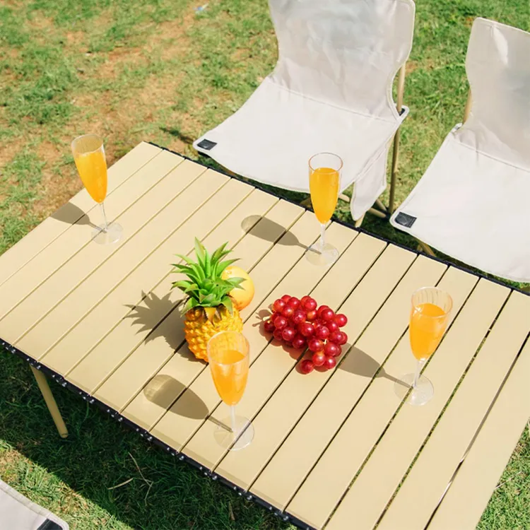 ( 单独桌子)户外折叠桌摆摊桌金属桌野餐桌露营桌收纳方便结实