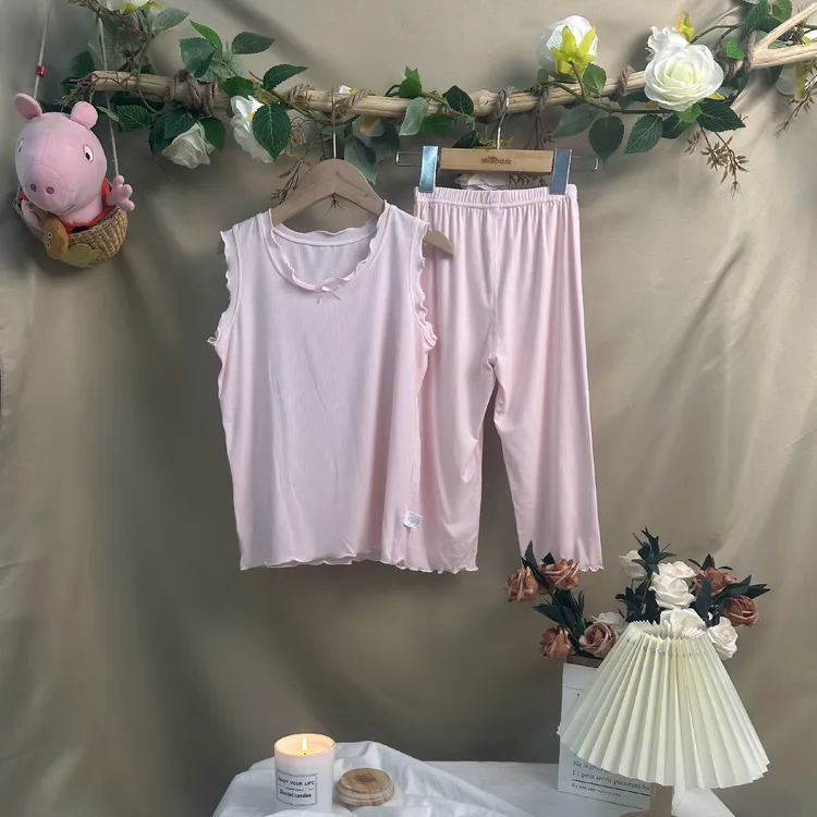 【小君才】女童家居服透气休闲舒适女童睡衣儿童款睡衣女夏款夏季居