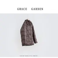 GRACE GARDEN【三花羽绒！】围脖针织帽设计宽松百搭羽绒服YRF4K2701