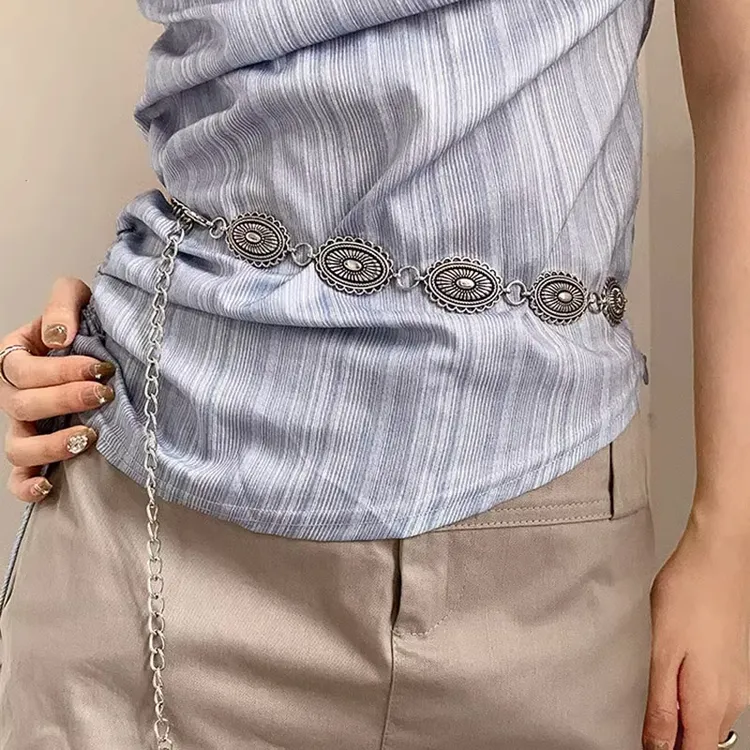 腰链女设计感装饰复古小众百搭配连衣裙腰带夏季简约时尚休闲皮带