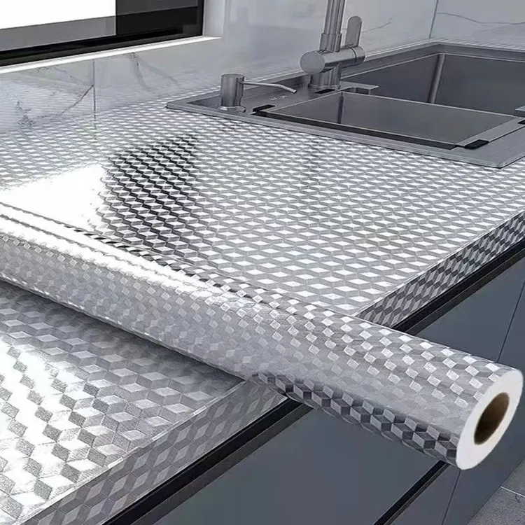 厨房防油贴纸橱柜灶台油烟机防水防潮防火耐高温自粘墙纸翻新壁纸