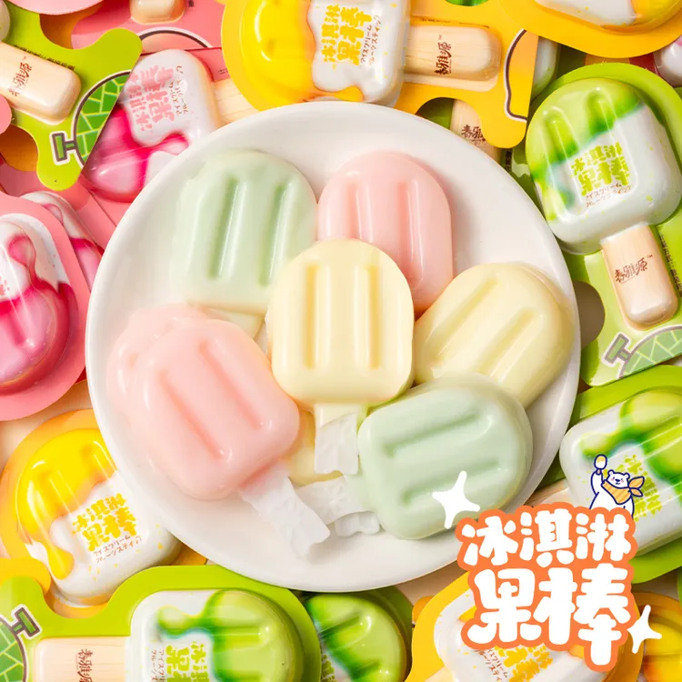 春雅源冰淇淋果棒果冻柠檬味哈密瓜味白桃味独立包