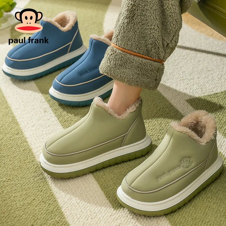 大嘴猴棉拖鞋【中国风】冬季保暖雪地鞋防滑加绒加厚防水包跟外穿鞋