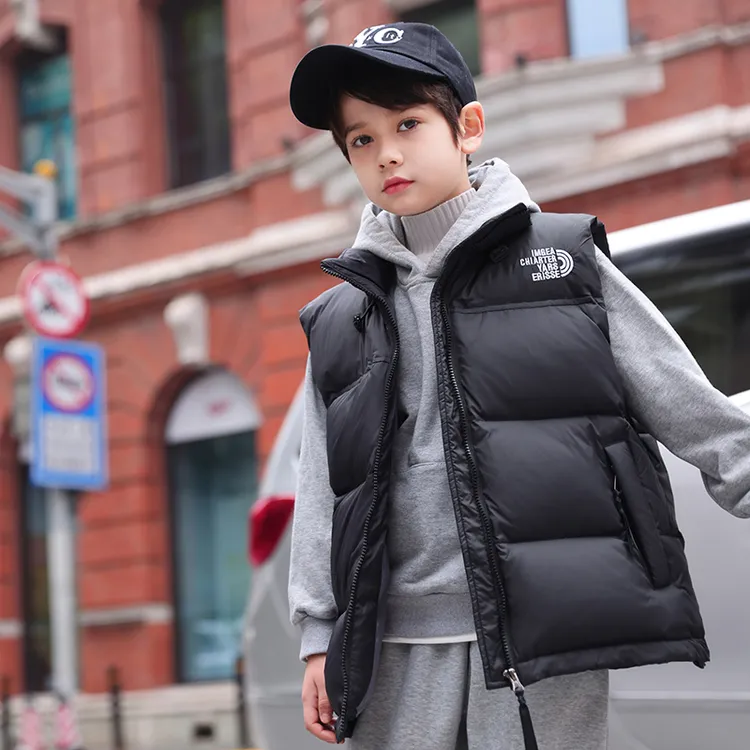 2025新款儿童羽绒马甲中大童男女童加厚秋冬保暖外穿坎肩反季促销