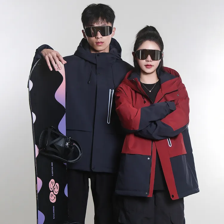 鹅绒服户外压胶防水连帽防风保暖滑雪秋冬羽绒服外套情侣男女同款