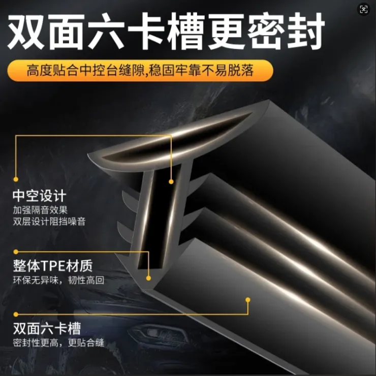 【有车必备】汽车仪表台隔音密封胶条车内饰降噪防尘条缝隙胶条