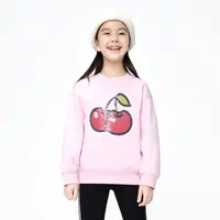 littlemoco童装23冬装新款女童加绒珠片绣长袖卫衣#KBC4SWST07