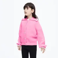 littlemoco童装23冬装新款女童翻领外套针织毛衣开衫#KBC4CART01