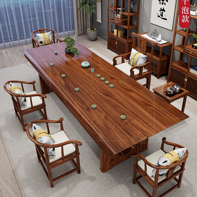 新中式茶几办公室茶桌椅泡茶桌茶具客厅家用简约禅意两用茶艺茶桌