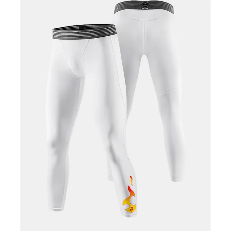 左右力量温感火焰5分透气运动紧身裤速干高弹压缩裤篮球跑步男