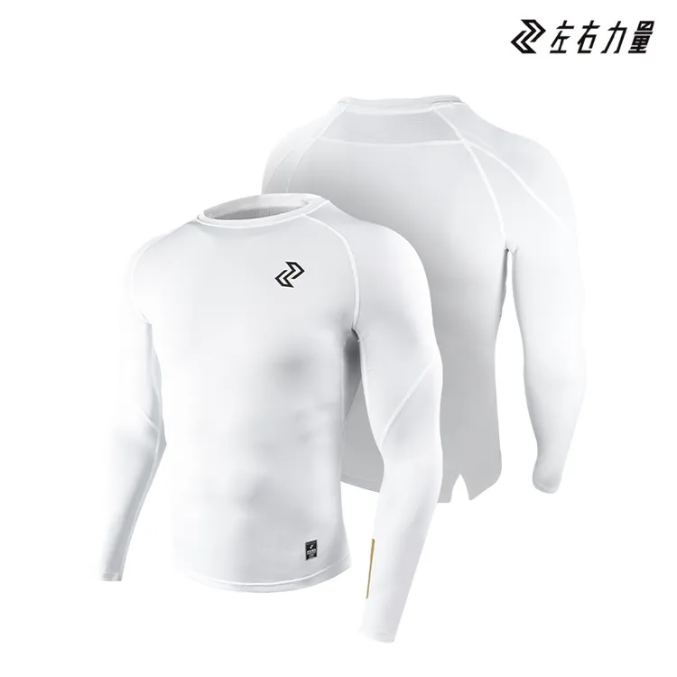 温感长袖紧身衣速干篮球打底运动跑步男士高弹训练压缩衣秋季新款