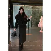 现货暴暴家 气质翻领修身短外套   半身长裙 B0795